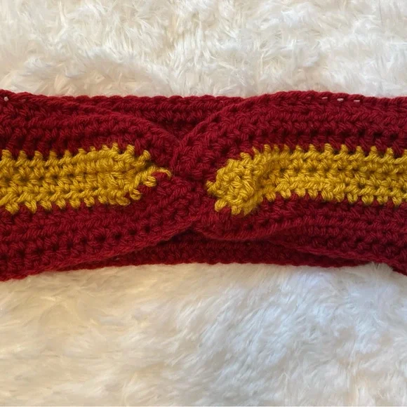Cleveland Cavs Headband Ear warmer wine and gold. Go Cavs! - Picture 3 of 3